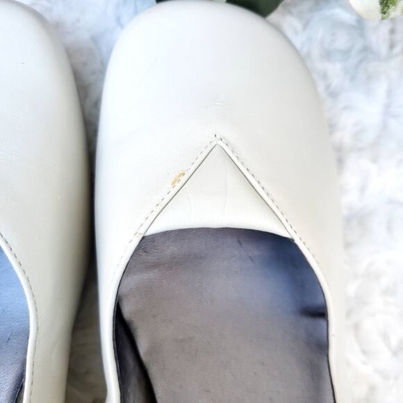 Vintage Cream Mary Jane Shoe Tabbie Style Ballet Coquette Designer - Picture 9 of 10